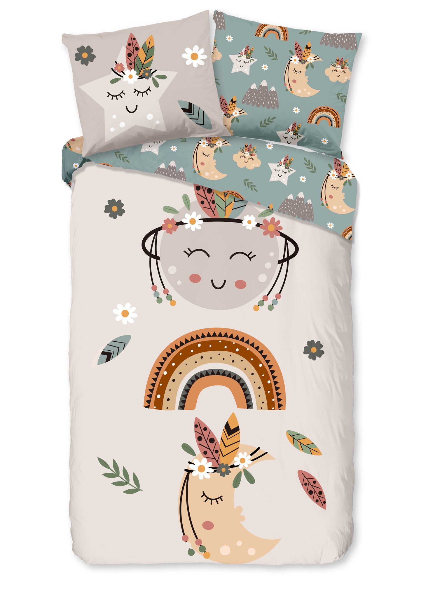 Kinderdekbedovertrek Momo - Microvezel - 1-persoons (140x220 + 60x70 cm)