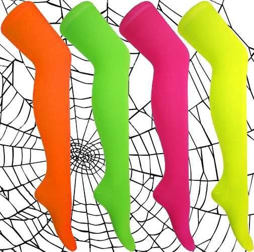 Neon Over Knee kousen (Per 1 paar) - Groen
