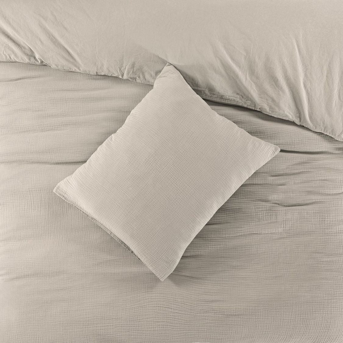 B-keus Katoen percal dekbedovertrek Rome - Zand - Mousseline - 200x220 + 2st 60x70 cm