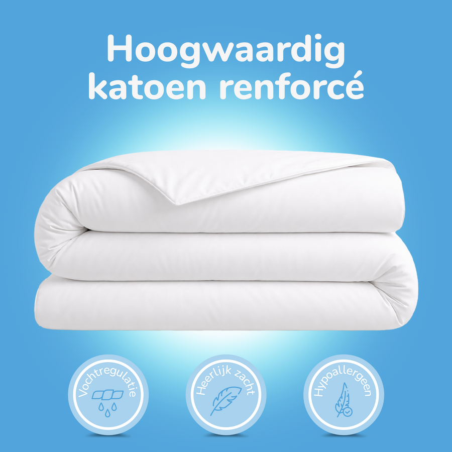 Decoware peuter dekbedovertrek uni - wit - katoen