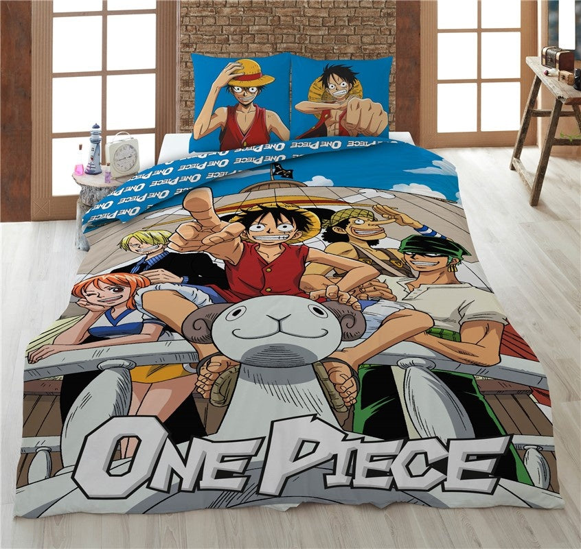 One Piece dekbedovertrek - Polykatoen - 1-persoons (140x200 cm + 65x65 cm)