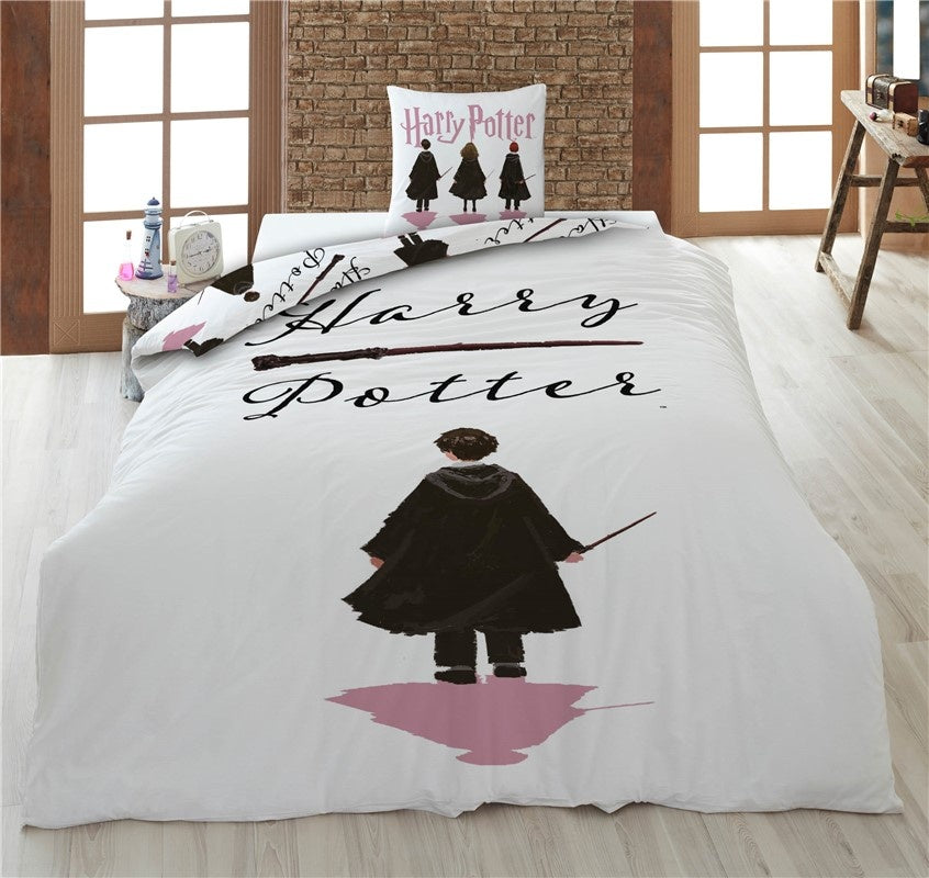 Harry Potter dekbedovertrek Toverstaf - polykatoen - 1-persoons (140x200 cm + 65x65 cm)