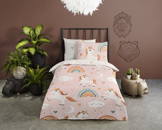 Kinderdekbedovertrek Unicorn Aina- microvezel - 140x220 + 60x70 cm