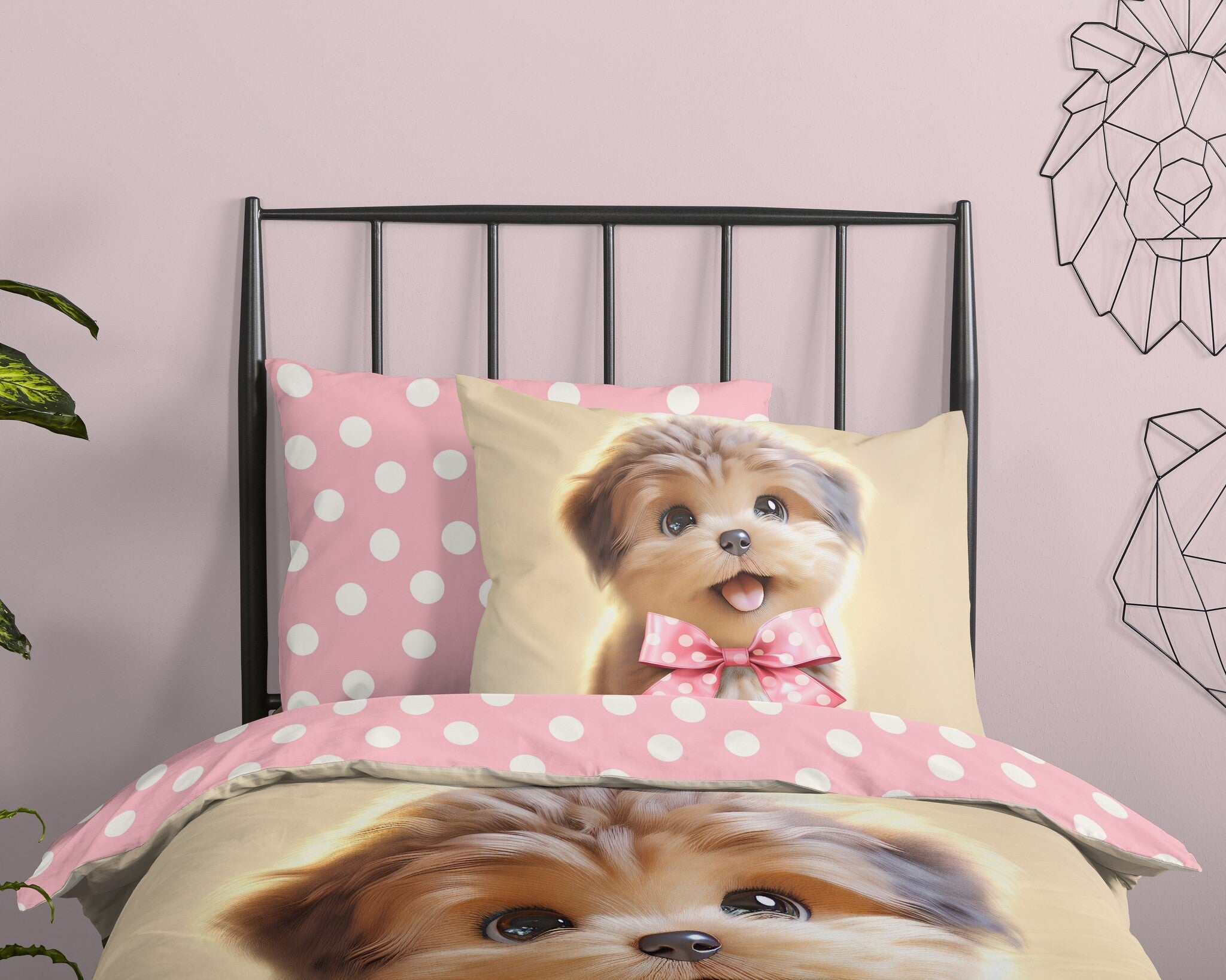 Pure dekbedovertrek Bobi - hondje - Microvezel - 1-persoons (140x220 + 60x70 cm)