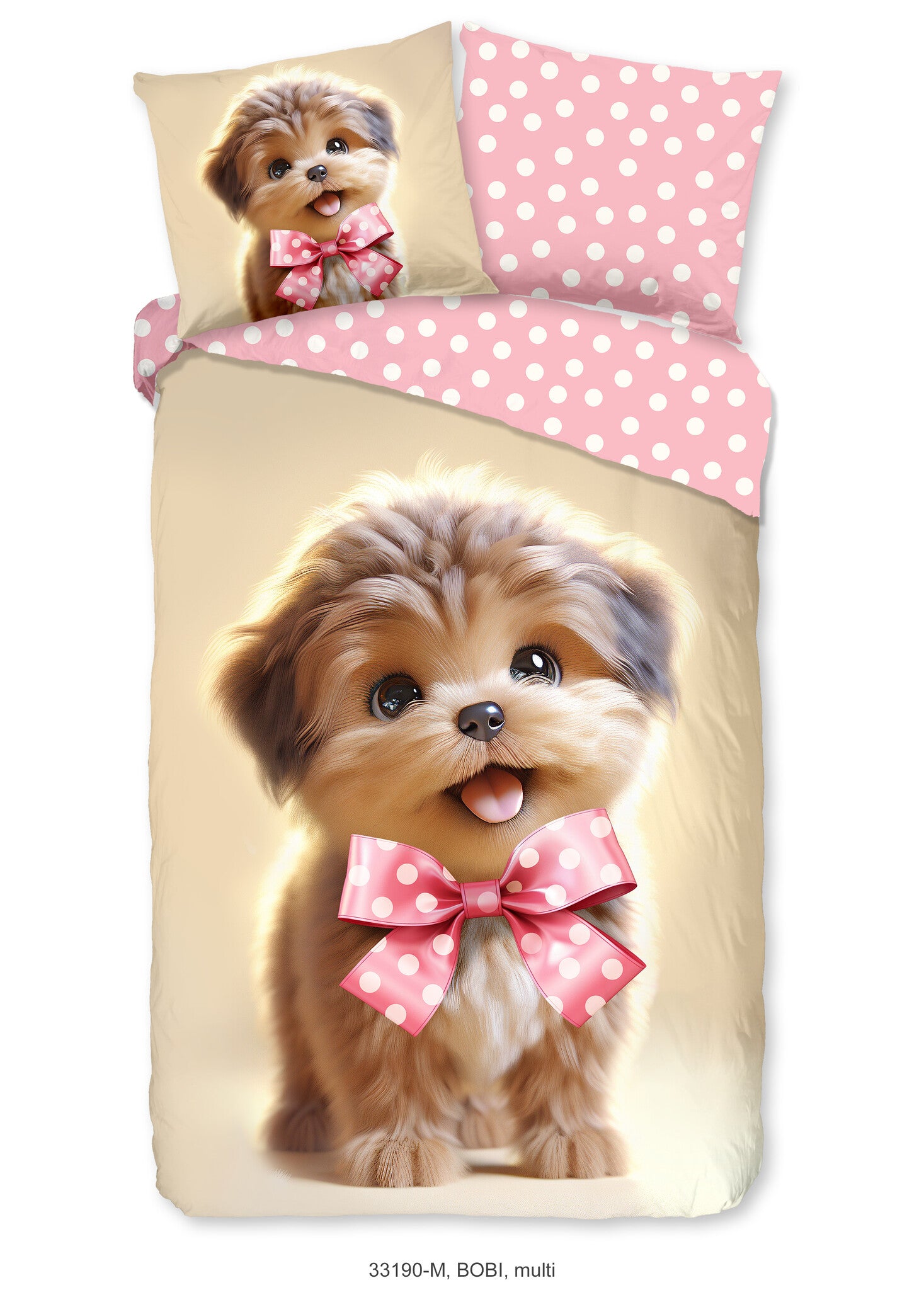 Pure dekbedovertrek Bobi - hondje - Microvezel - 1-persoons (140x220 + 60x70 cm)