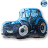 Sierkussen blauwe tractor