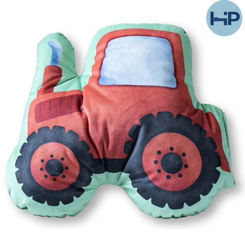 Sierkussen rode tractor
