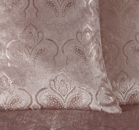 Velvet folie print paisley dekbedovertrek blush - 1-persoons (135x200 + 50x75cm)