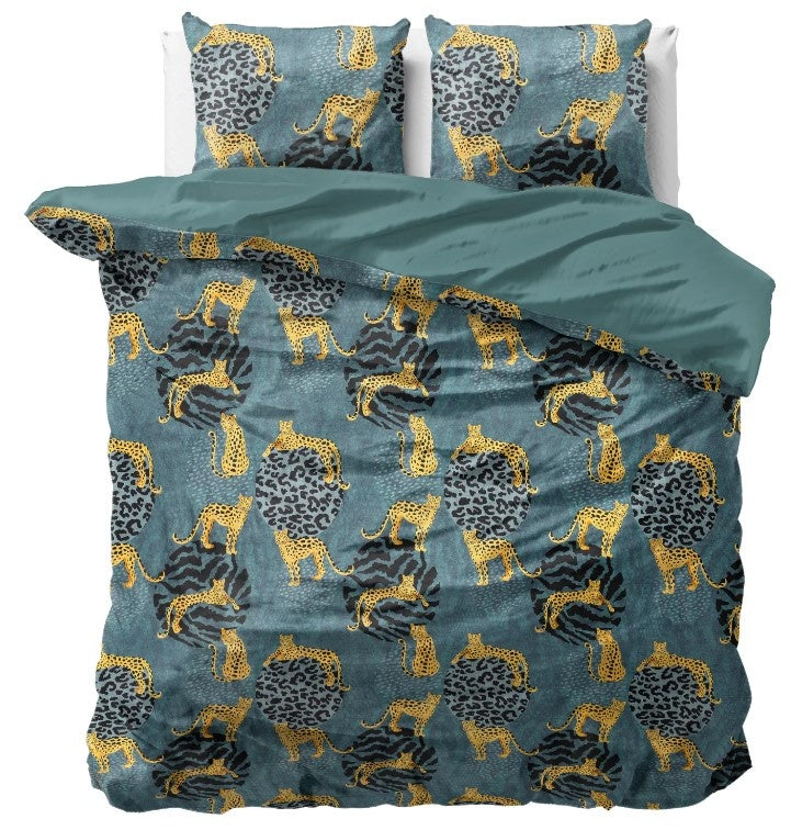 B-keus Velvet dekbedovertrek Luipaard Axel - 240x220 + 2st 60x70 cm
