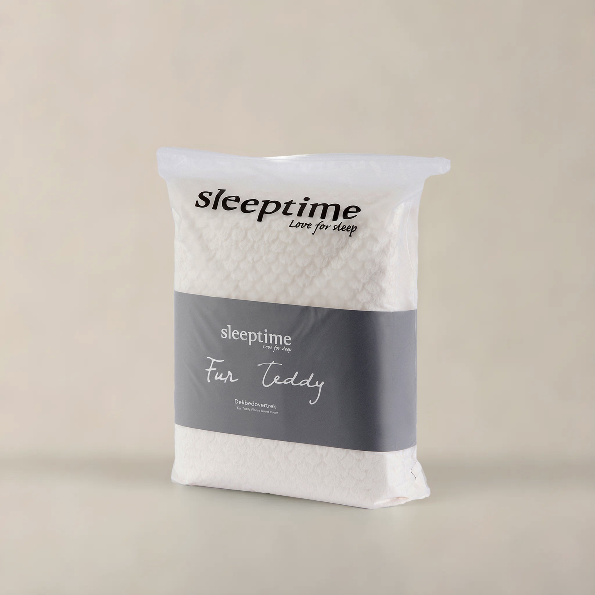 Teddy dekbedovertrek onderkant microvezel Fur - crème