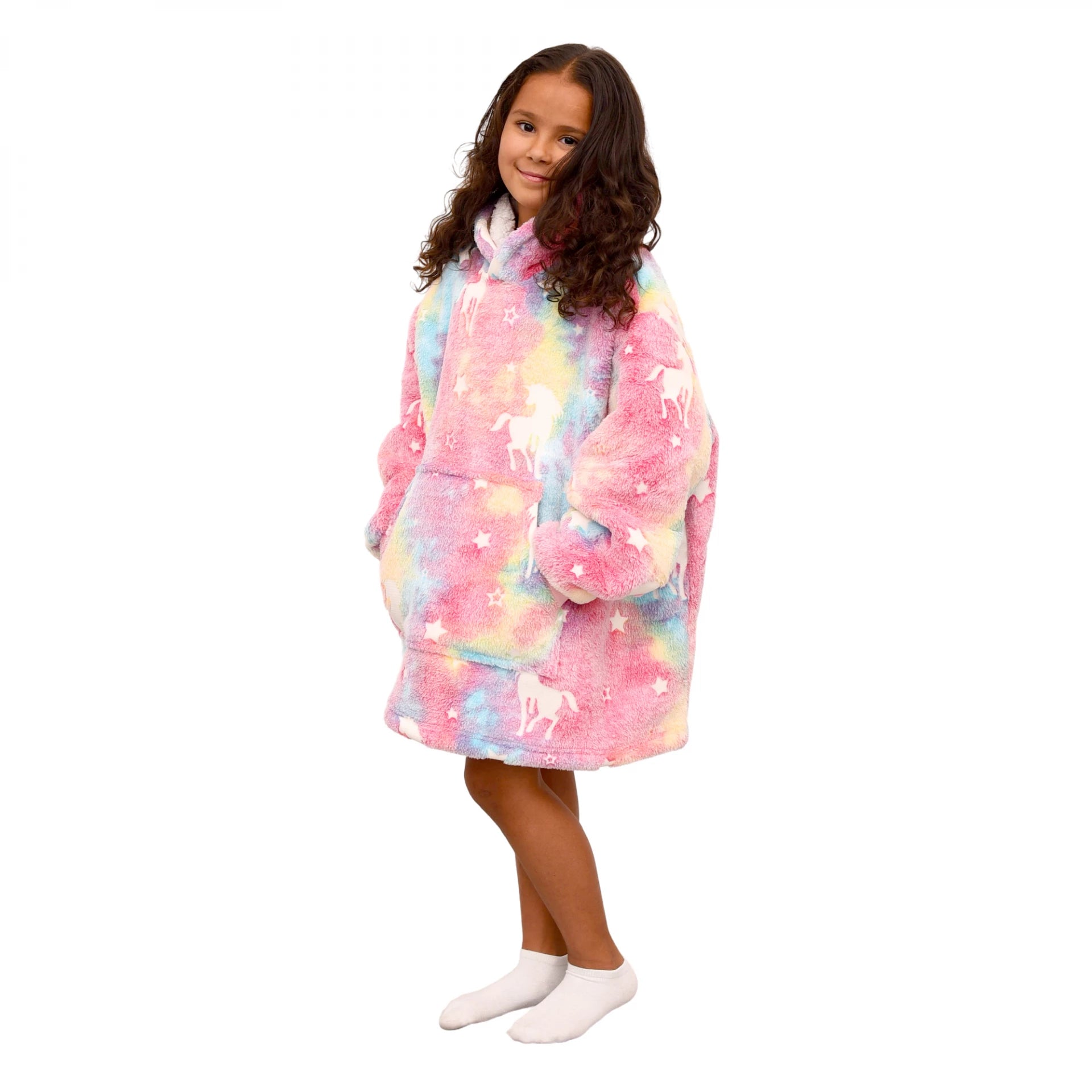 Kinder hoodie unicorn - Glow in the dark - 2-6 jaar