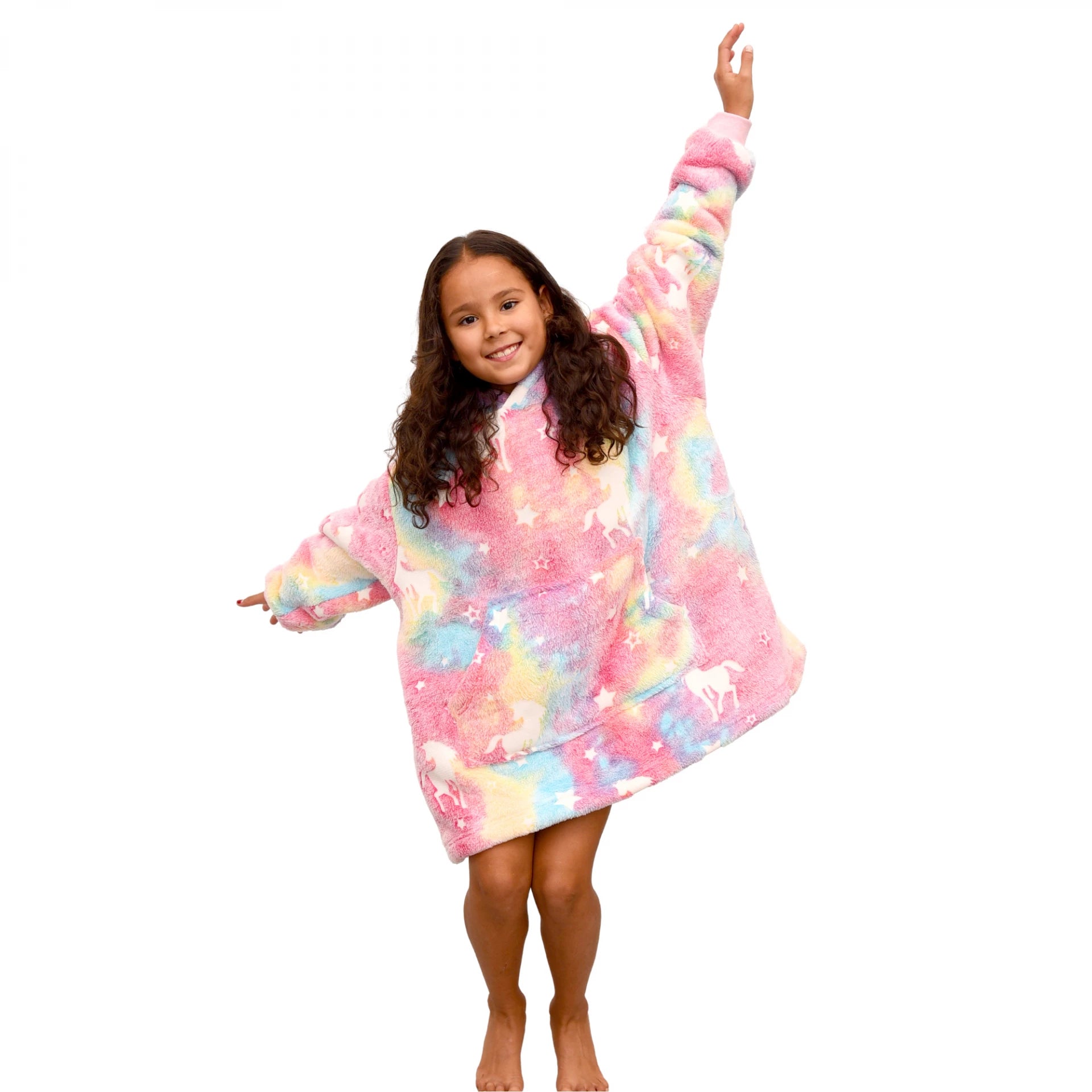 Kinder hoodie unicorn - Glow in the dark - 2-6 jaar