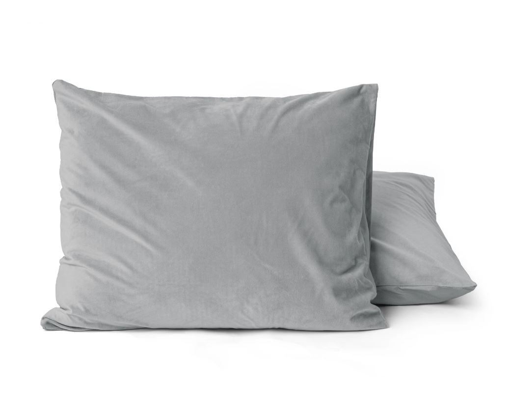 Velvet kussensloop (Per 2 st) - Grijs