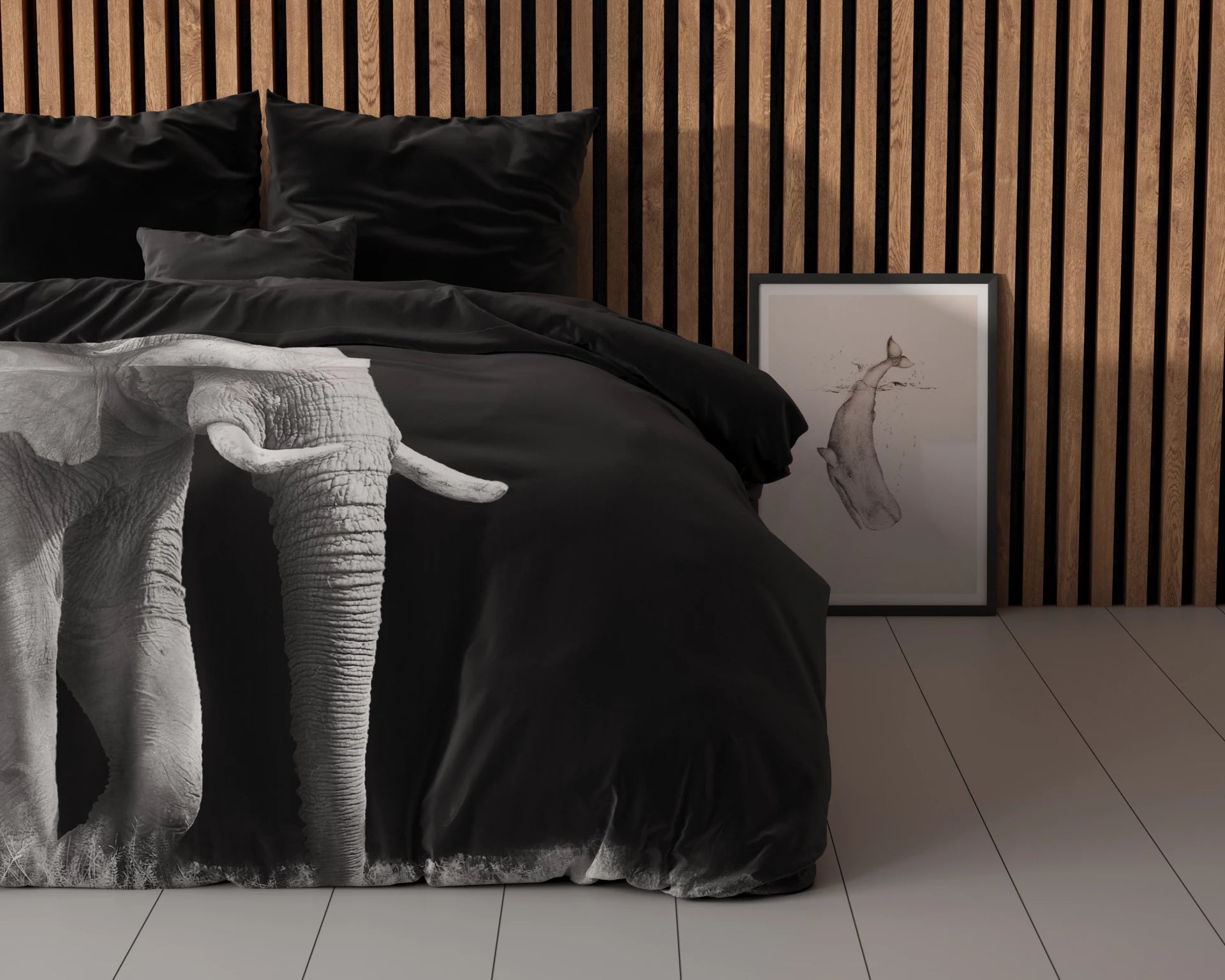 Sleeptime dekbedovertrek Elephant - Zwart - Microvezel