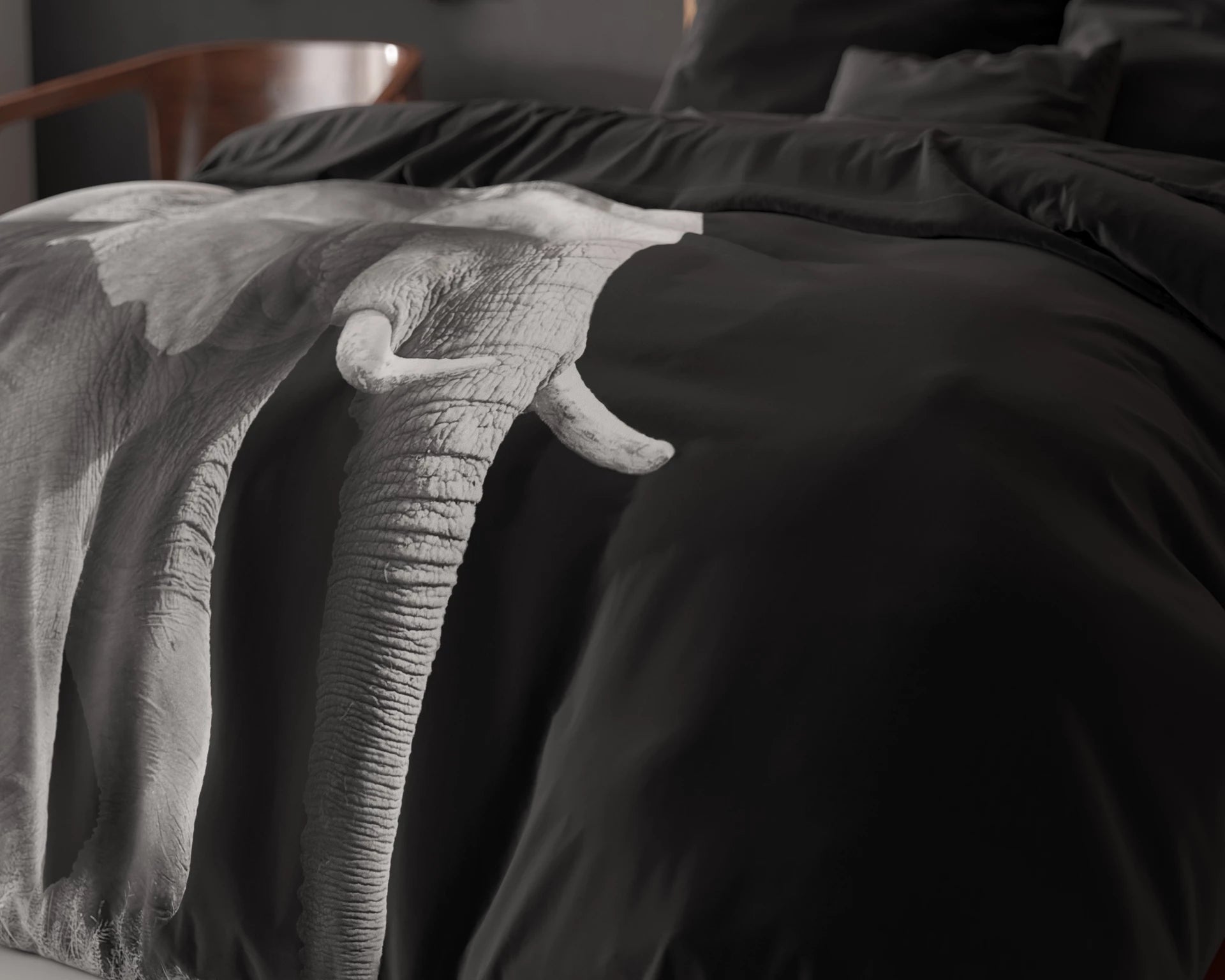 Sleeptime dekbedovertrek Elephant - Zwart - Microvezel