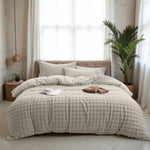 Fleece dekbedovertrek Pom Pom - Beige