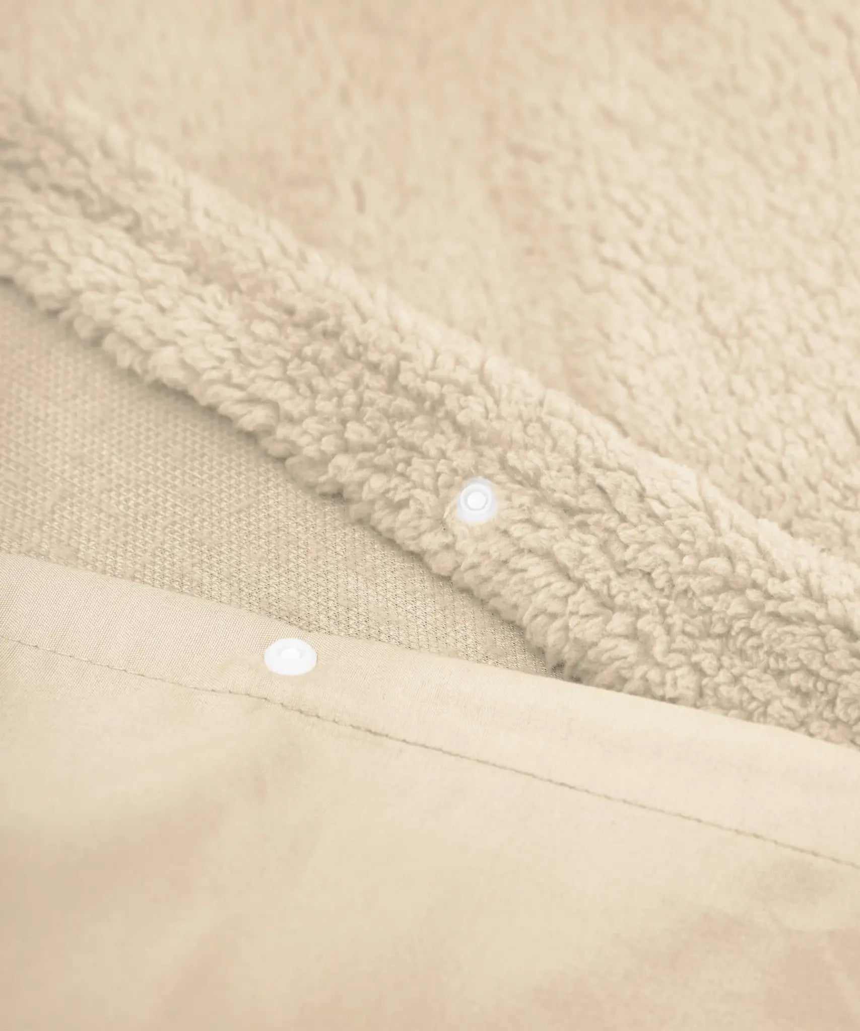 Teddy fleece dekbedovertrek onderkant microvezel - zand