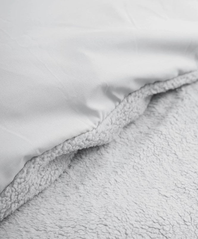 Teddy dekbedovertrek onderkant microvezel - grijs