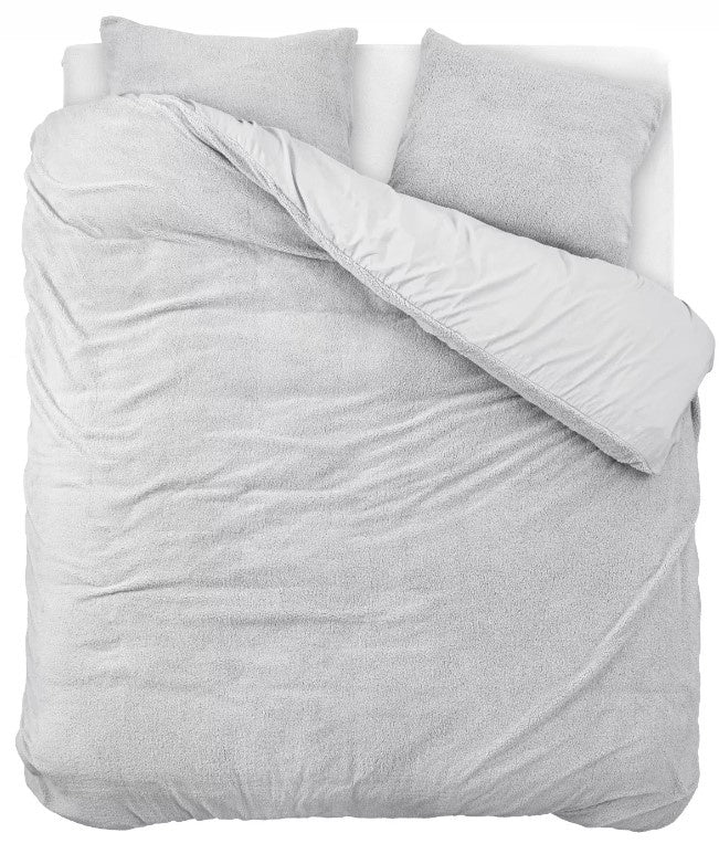 Teddy dekbedovertrek onderkant microvezel - grijs