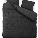 Teddy dekbedovertrek onderkant microvezel - antraciet