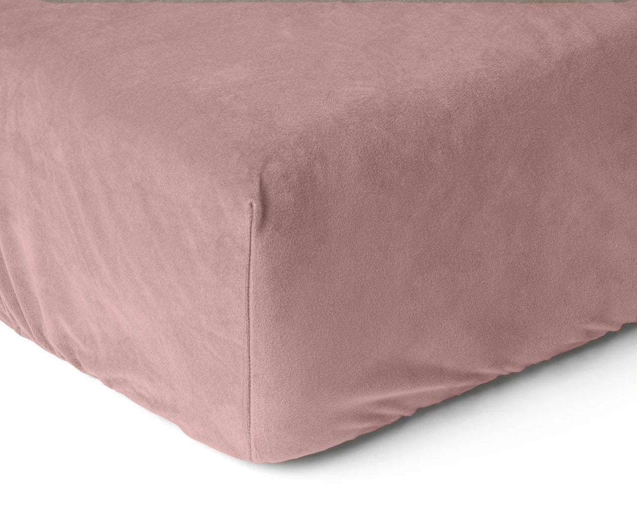 Velvet hoeslaken - oud roze