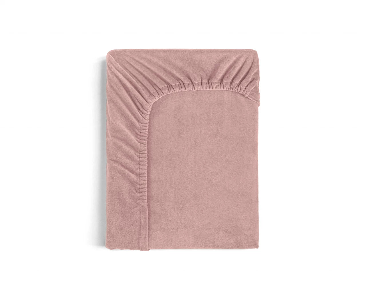 Velvet hoeslaken - oud roze