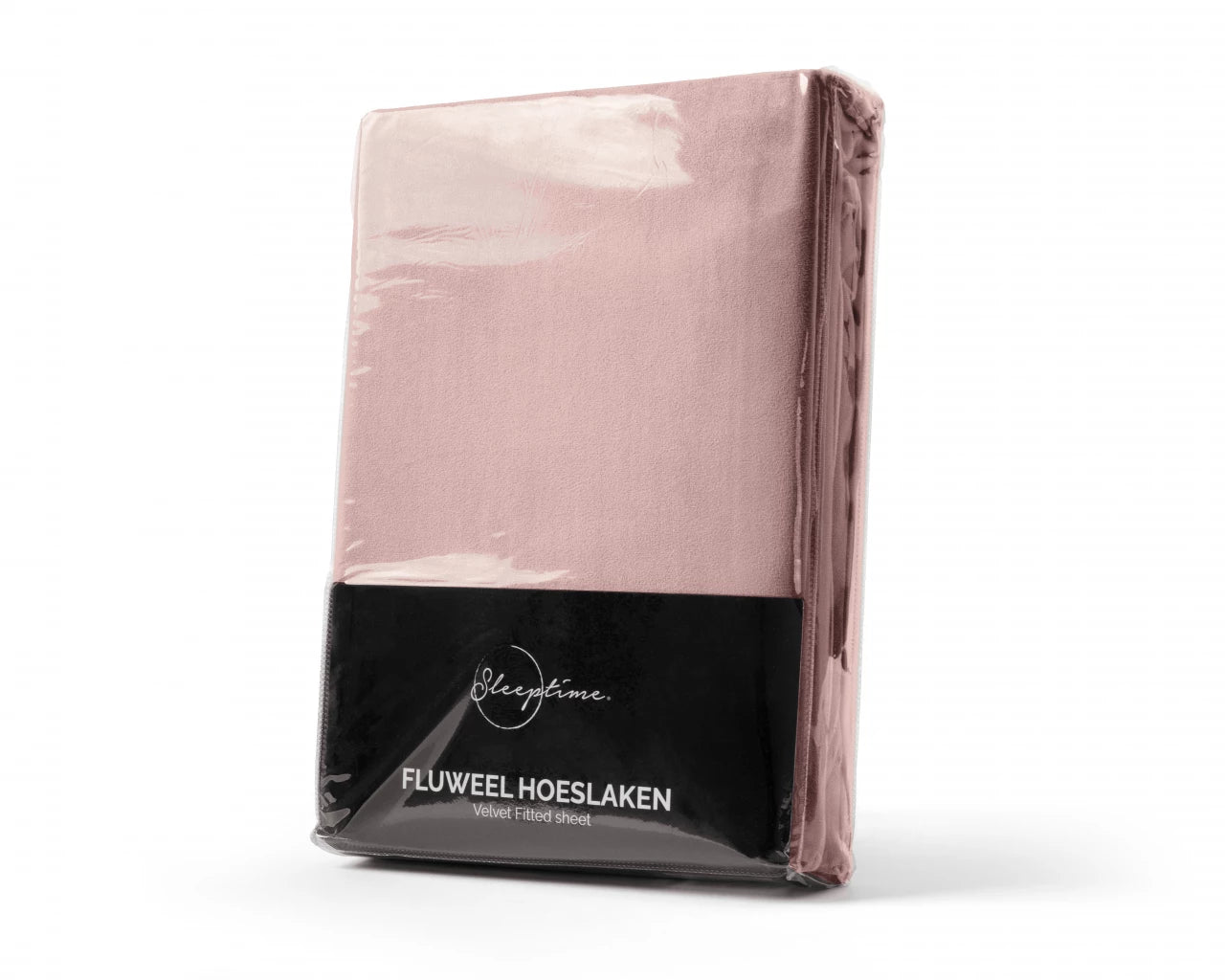 Velvet hoeslaken - oud roze