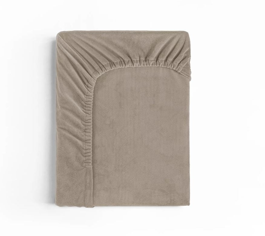 Velvet Hoeslaken - taupe