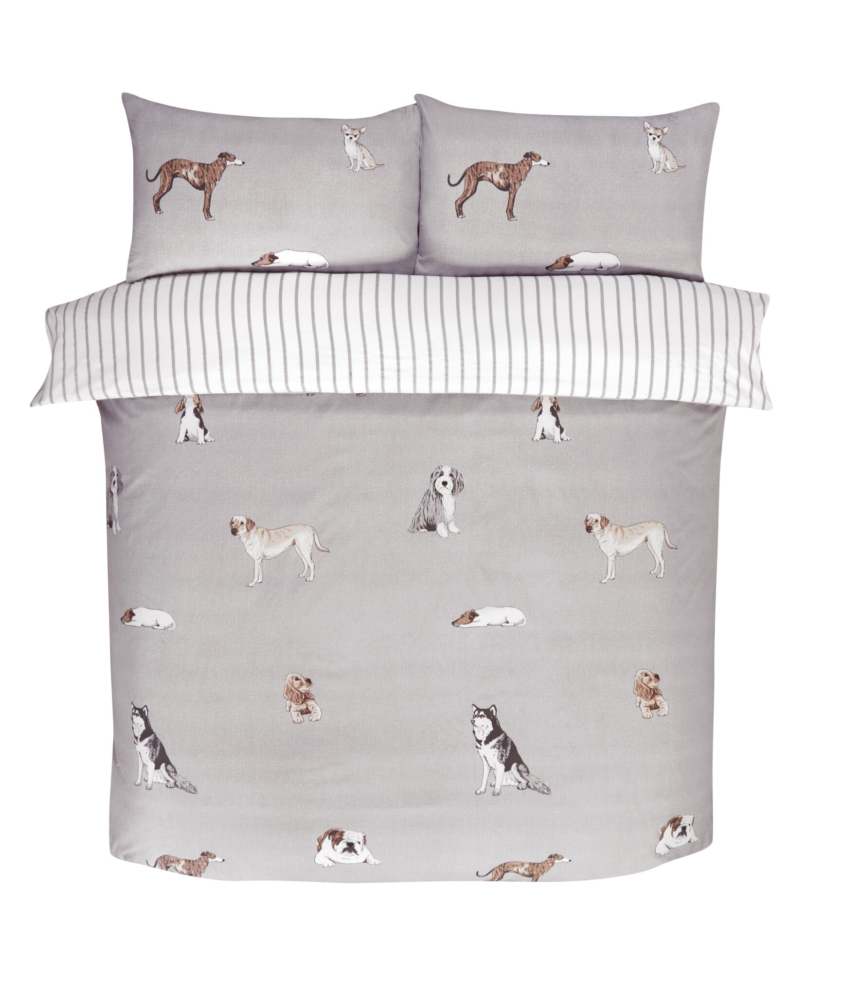 So Soft dekbedovertrek Paws & Tails - hondjes - Microvezel