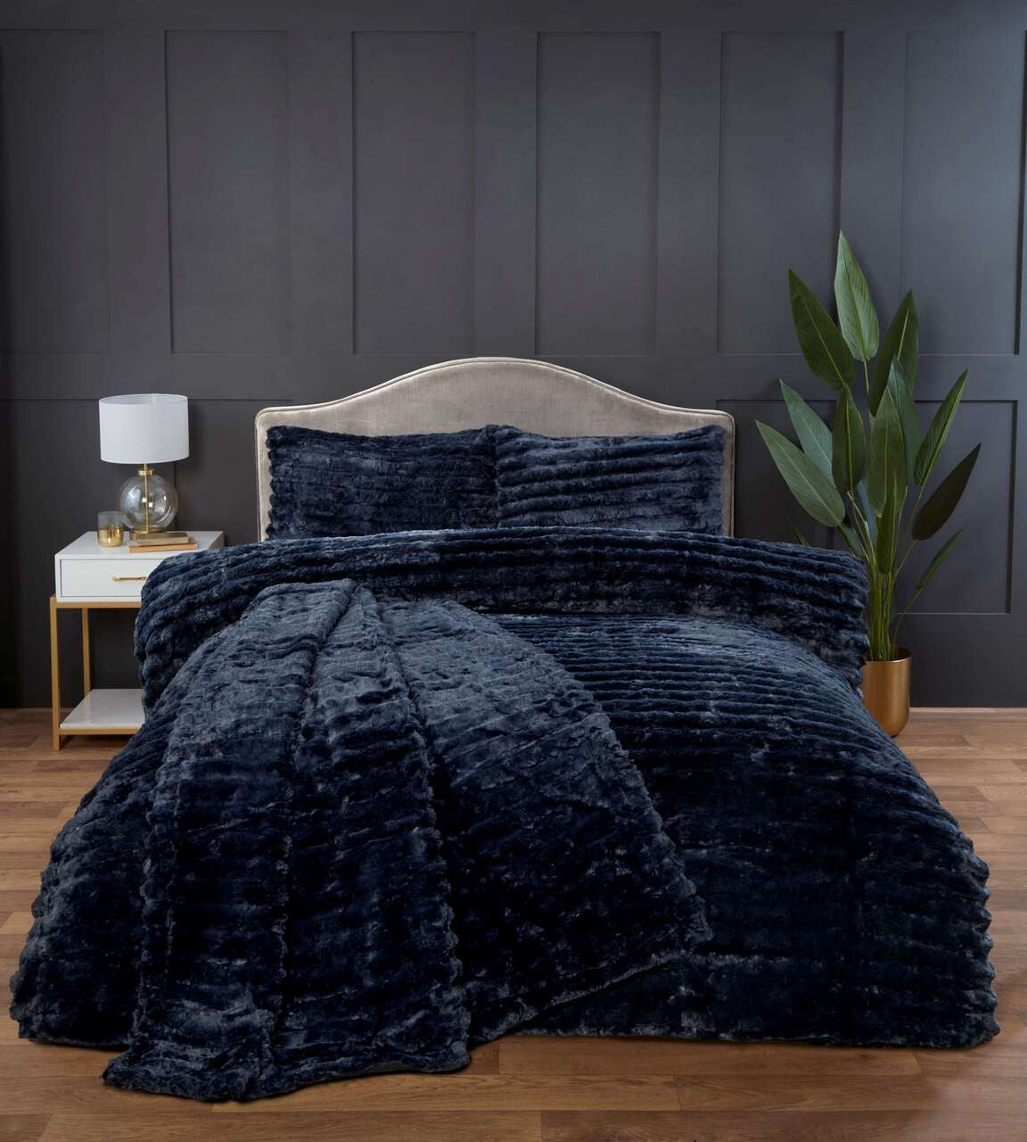 Rabbit Faux Fur dekbedovertrek - Blauw