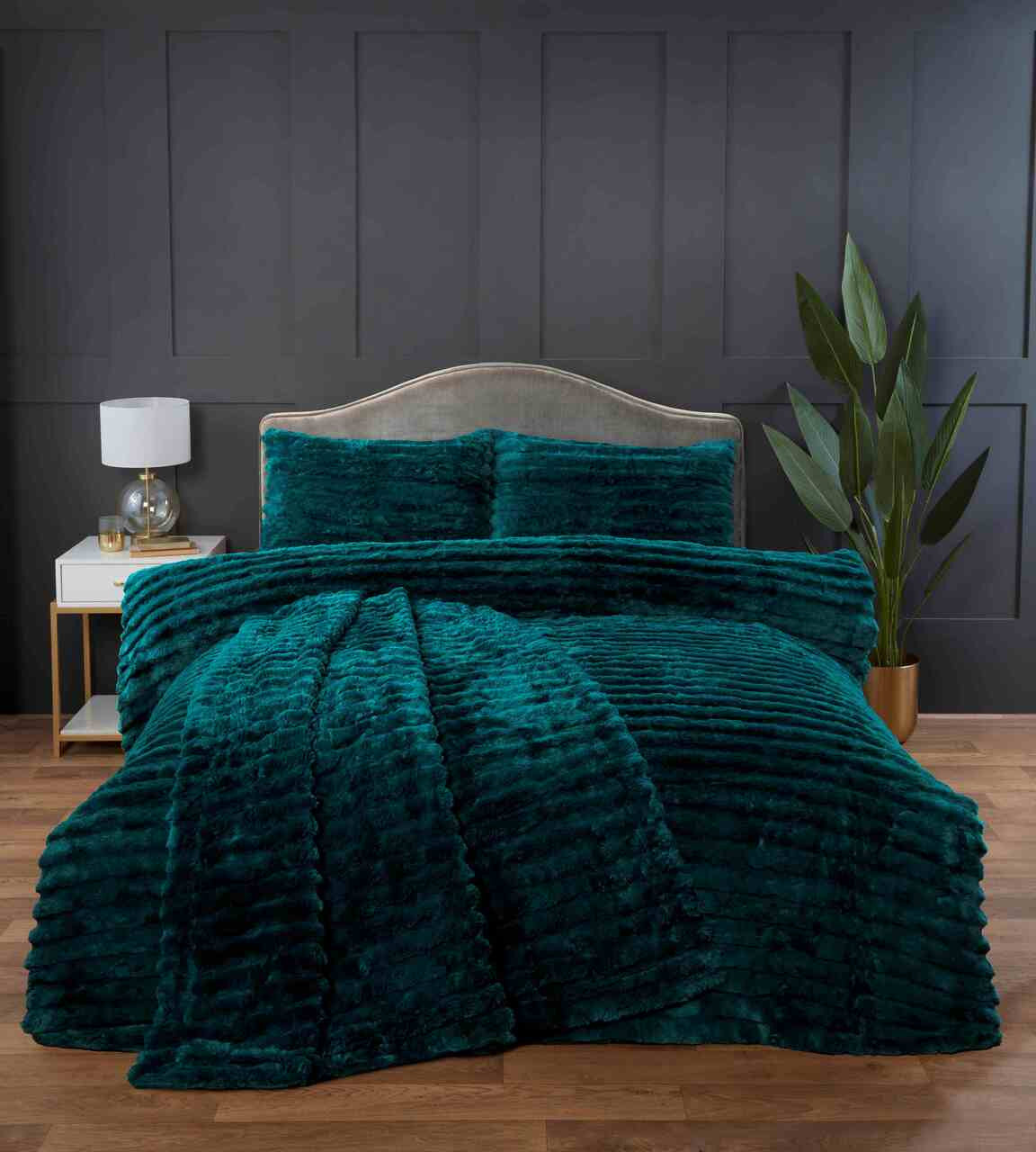 Rabbit Faux Fur dekbedovertrek - Groen