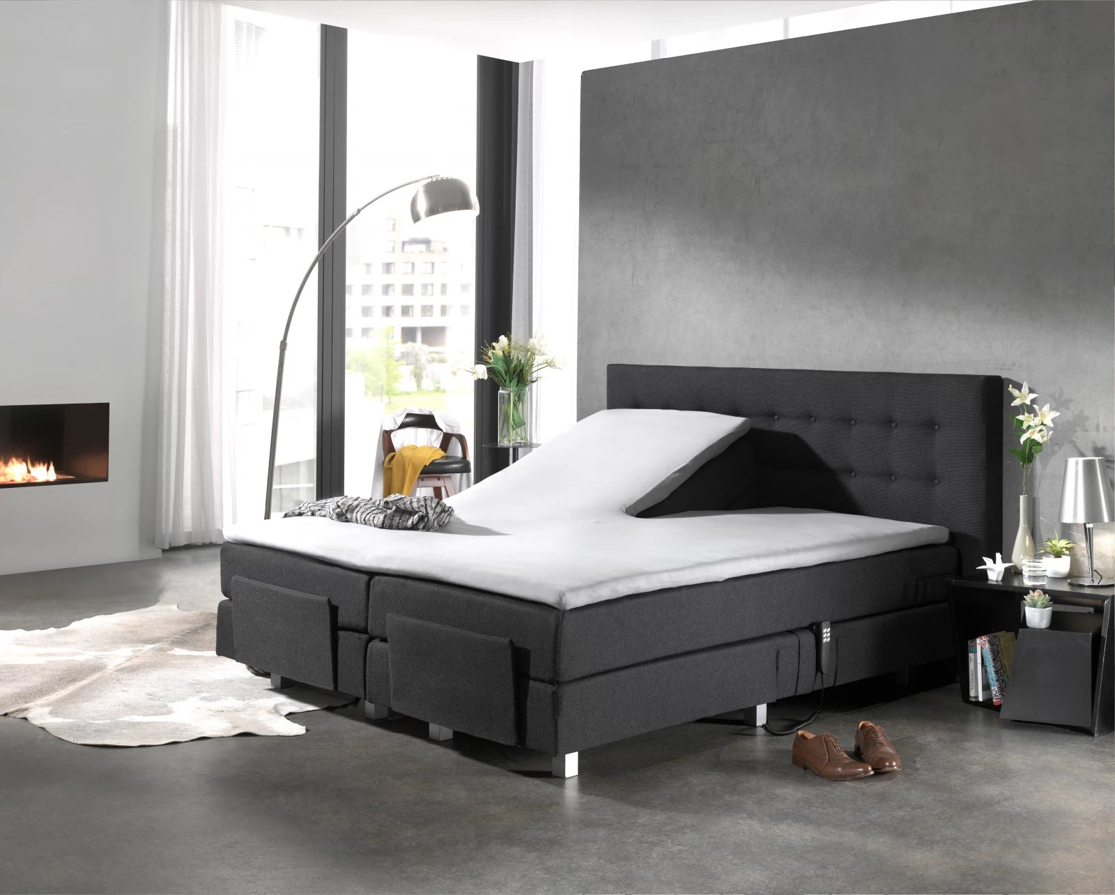 Splittopper hoeslaken - katoen - 180x210 cm