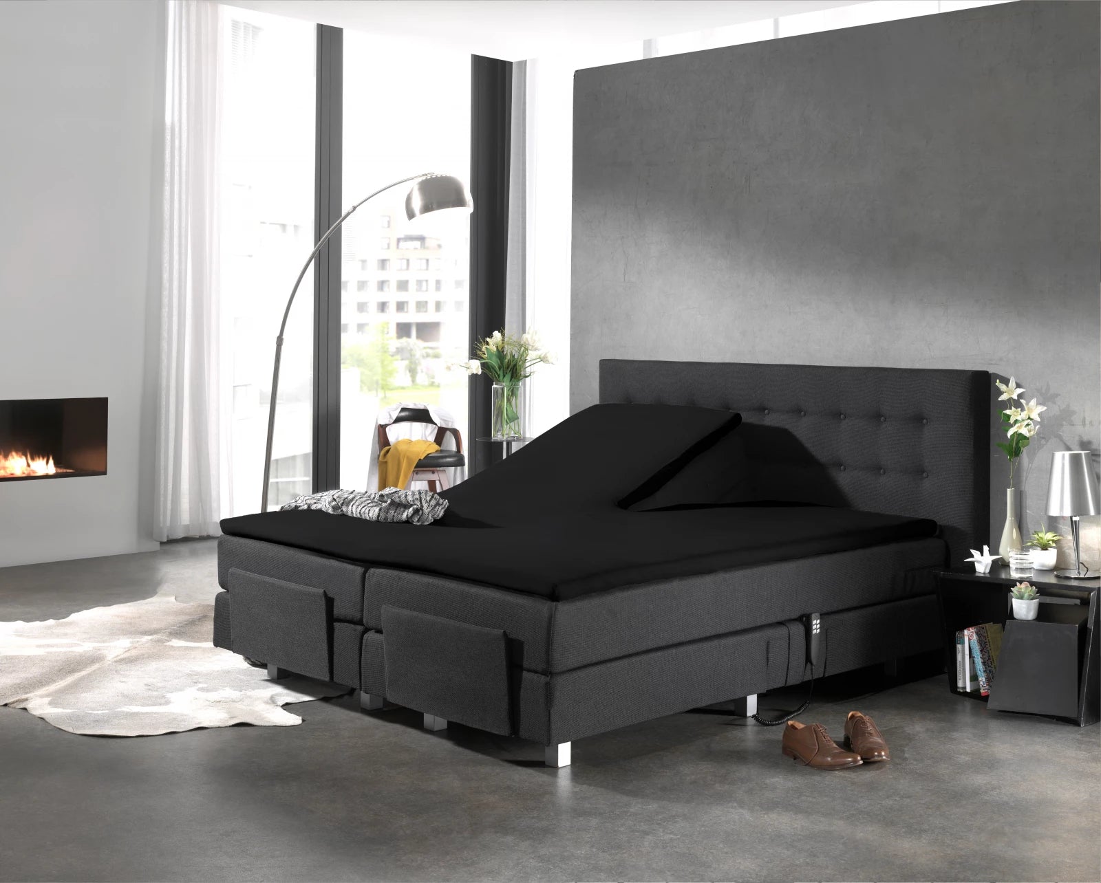 Splittopper hoeslaken - katoen - 180x210 cm
