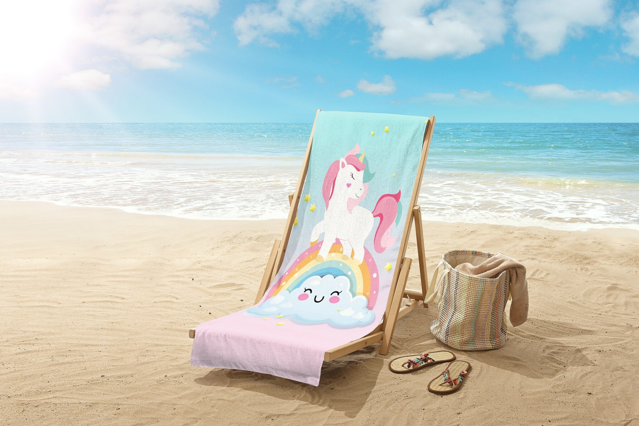 Strandlaken Unicorn Sweety - handdoek 75x150 cm