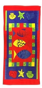 Strandlaken Zeedieren - katoen - handdoek 70x144cm