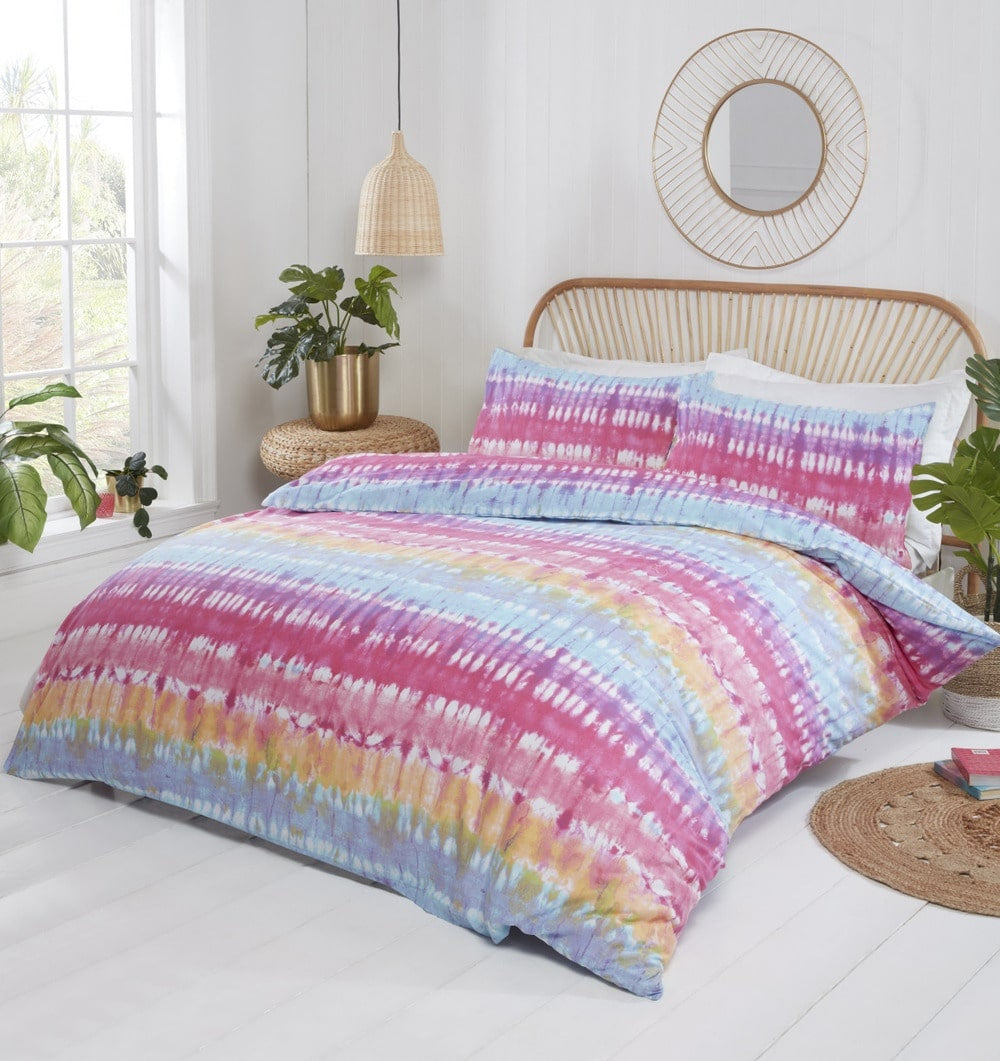 Polykatoen dekbedovertrek Tie Dye - 1-persoons (135x200 + 50x75cm)