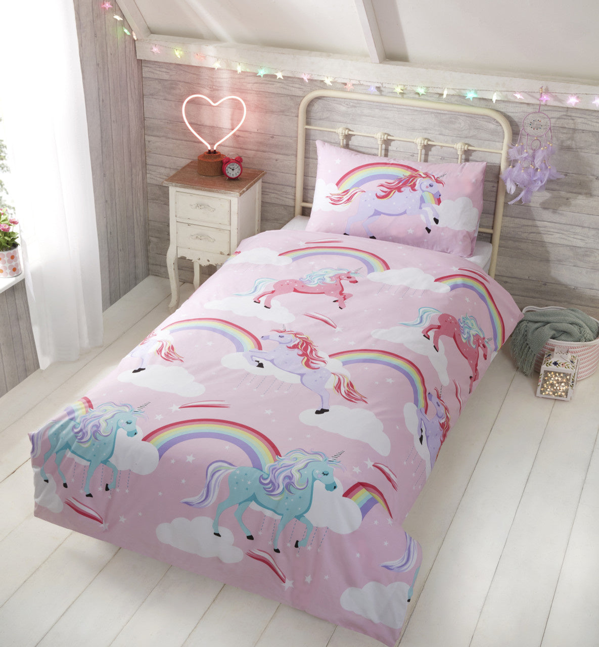 My little unicorn dekbedovertrek - polykatoen - 1-persoons (135x200 + 50x75 cm)