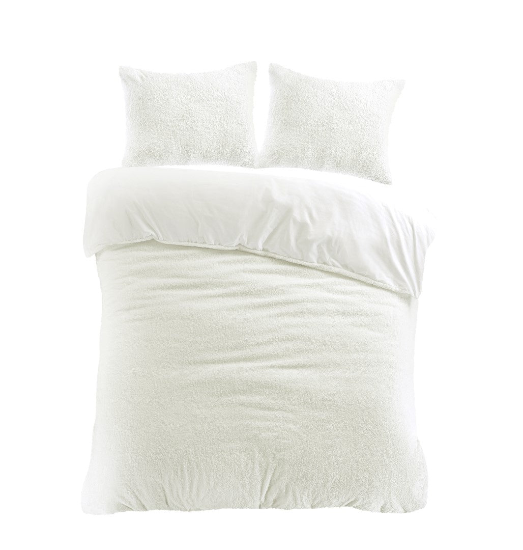 Teddy dekbedovertrek onderkant microvezel - ivoor - lts-jumeaux (240x220 + 2st. 60x70 cm)
