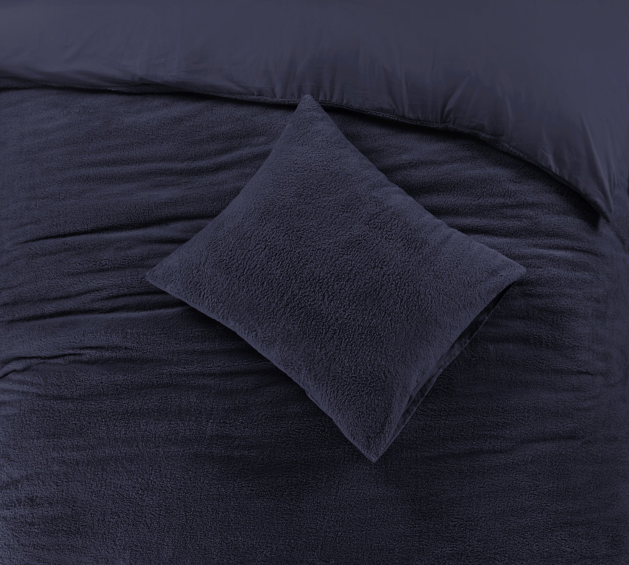 Teddy dekbedovertrek onderkant microvezel - navy - lits-jumeaux (240x220 + 2st. 60x70 cm)