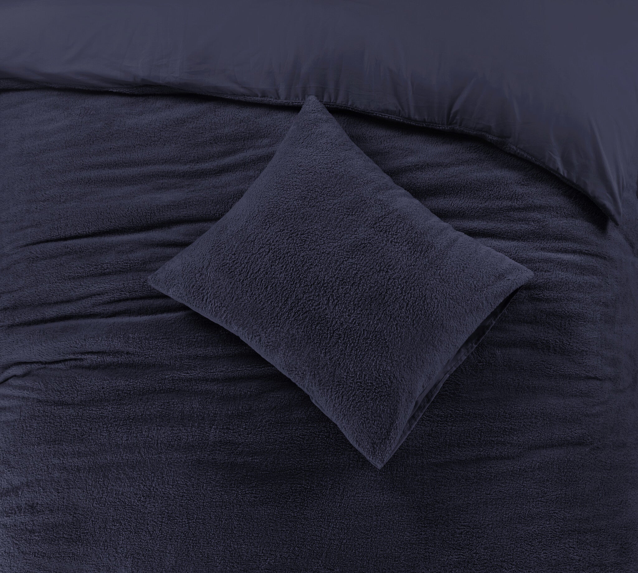 Teddy dekbedovertrek onderkant microvezel - navy - lits-jumeaux (240x220 + 2st. 60x70 cm)