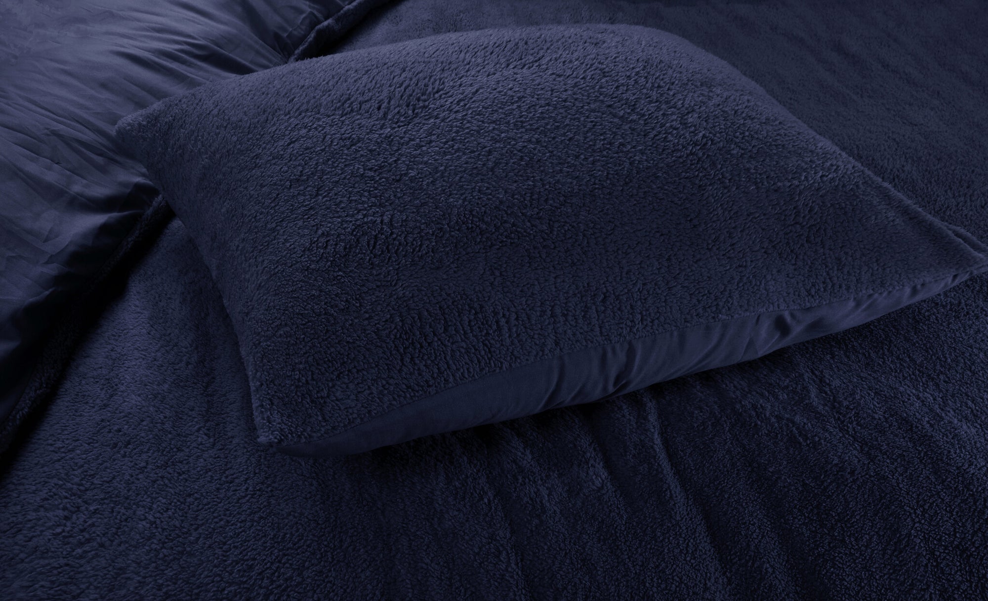 Teddy dekbedovertrek onderkant microvezel - navy - lits-jumeaux (240x220 + 2st. 60x70 cm)