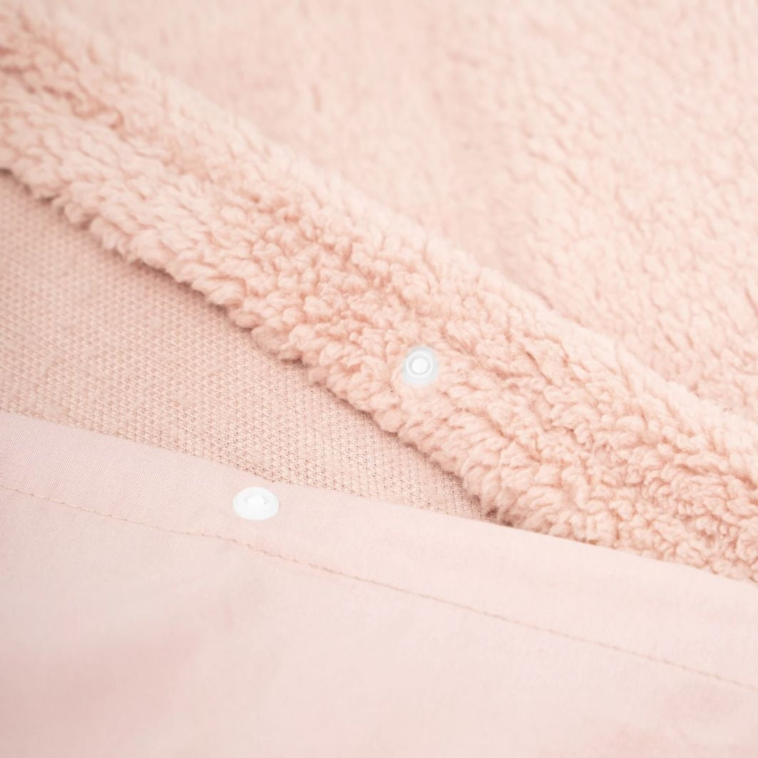 Teddy dekbedovertrek onderkant microvezel - roze