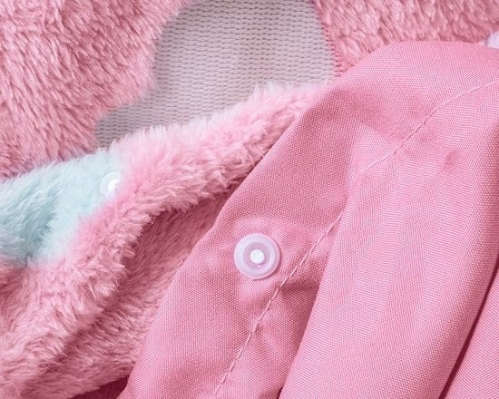 Teddy Fleece dekbedovertrek - Glow in the dark - Unicorn - Roze - 1-persoons (140x220 + 60x70 cm)