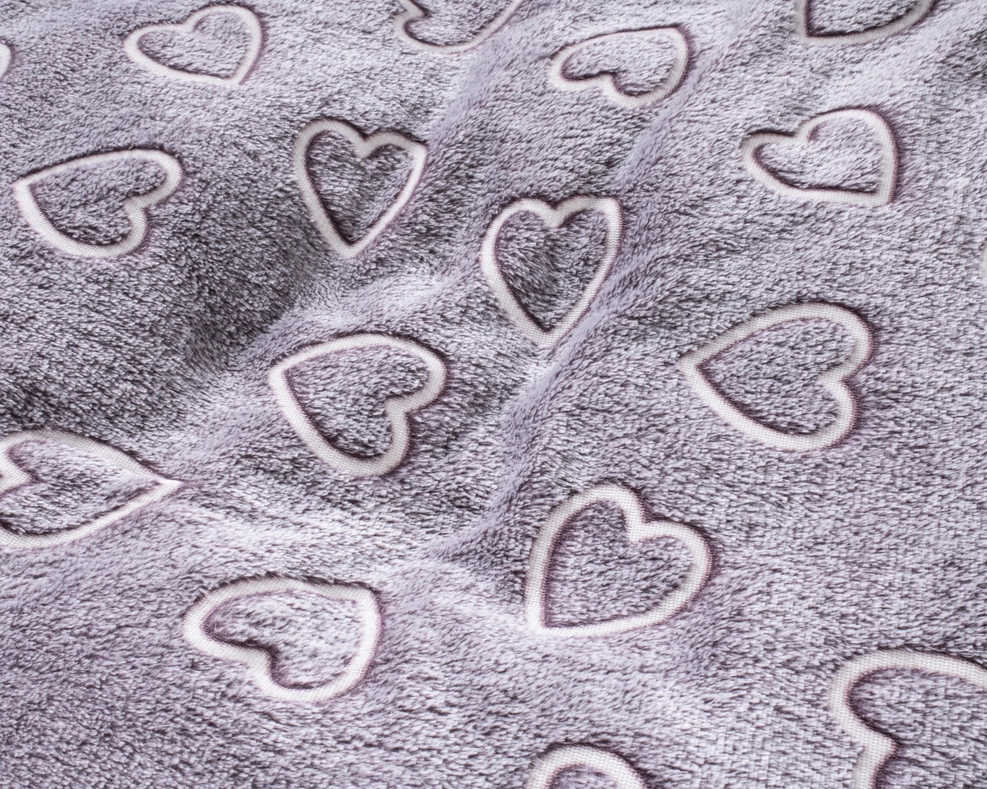Teddy Fleece kinderdekbedovertrek - Glow in the dark - Hartjes - 1-persoons (140x220 + 60x70 cm)