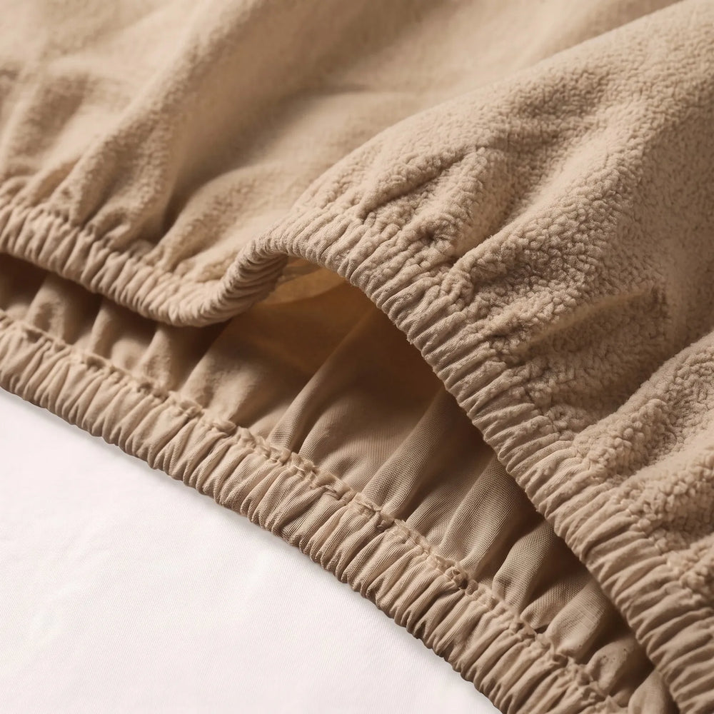 Zydante teddy hoeslaken beige