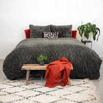 Teddy dekbedovertrek onderkant microvezel Tiger - zwart