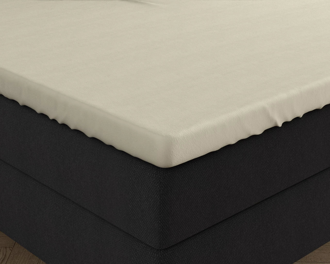 Splittopper hoeslaken - dubbel jersey - crème