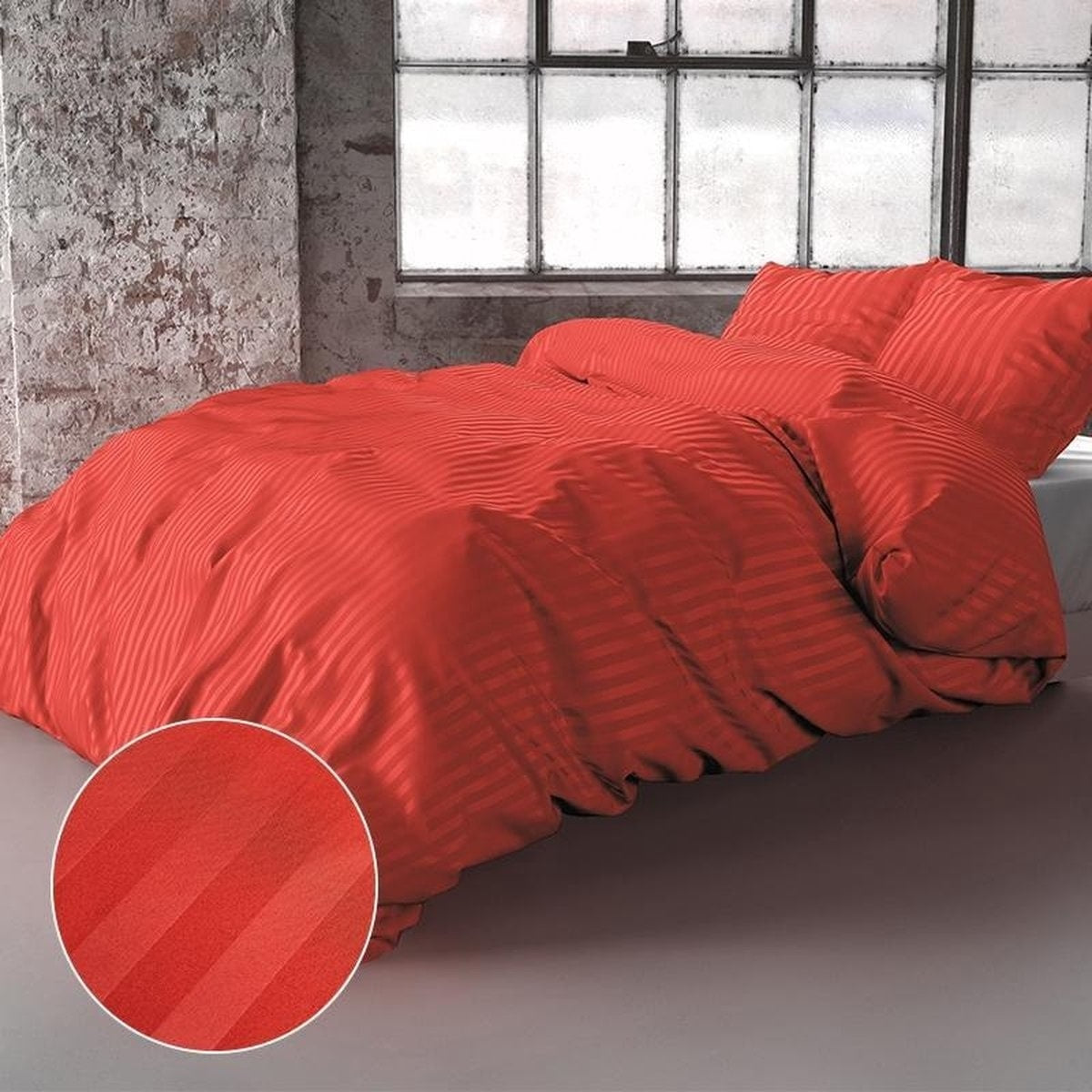 ZENsation dekbedovertrek Dallas rood - Microvezel - 2-persoons (200x220 + 2st 60x70cm)