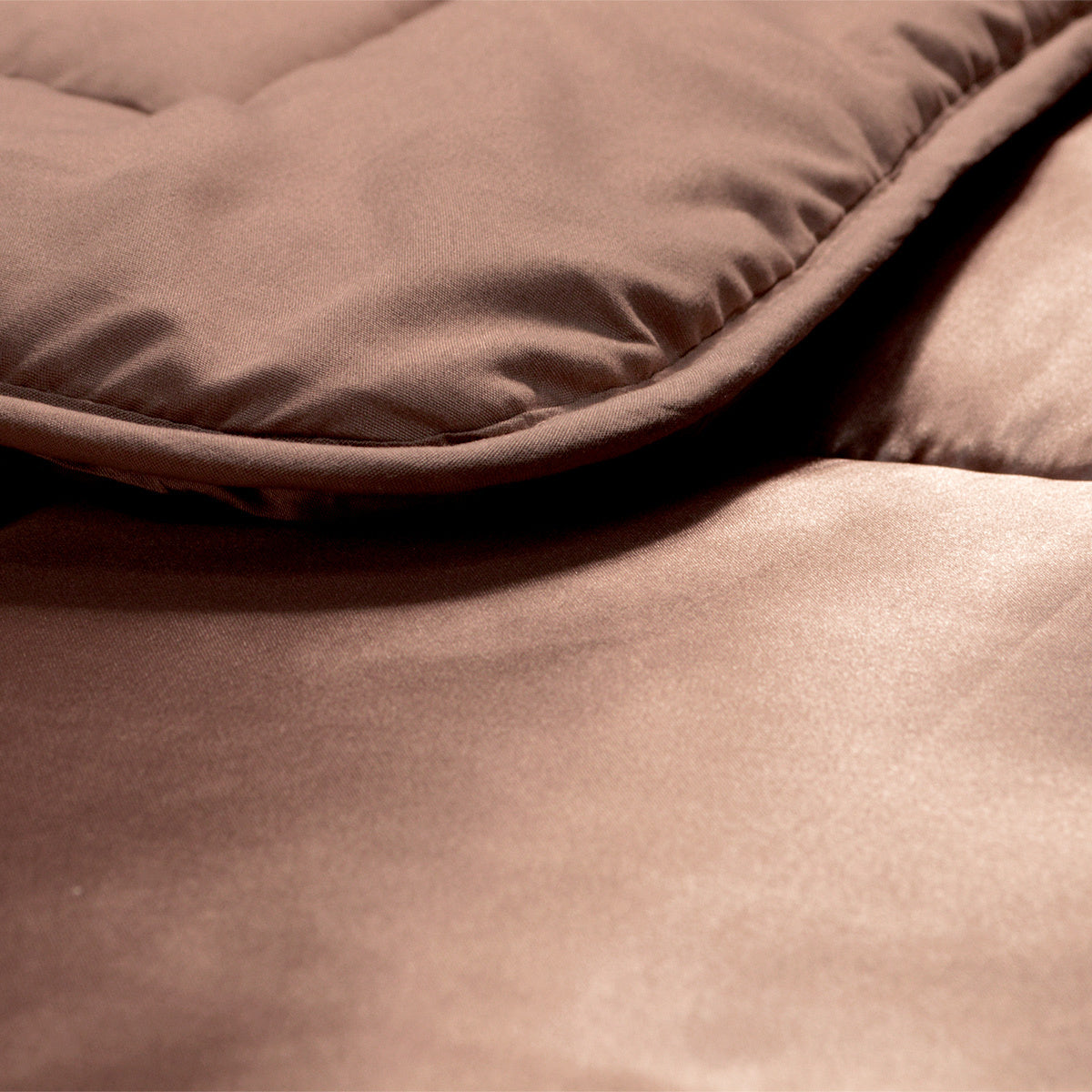 Easy dekbed en overtrek in 1 - Glans satijn - 250 gsm - Brown