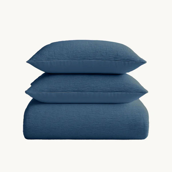 Dekbed zonder overtrek blauw